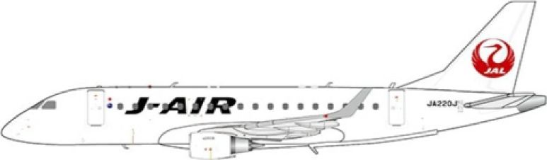 Embraer 170-100STD J-Air JA220J w/Antenna - John Ayrey Die Casts